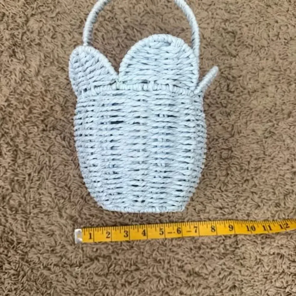 Set of 2 Light Blue Flower Girl / Easter Baskets
